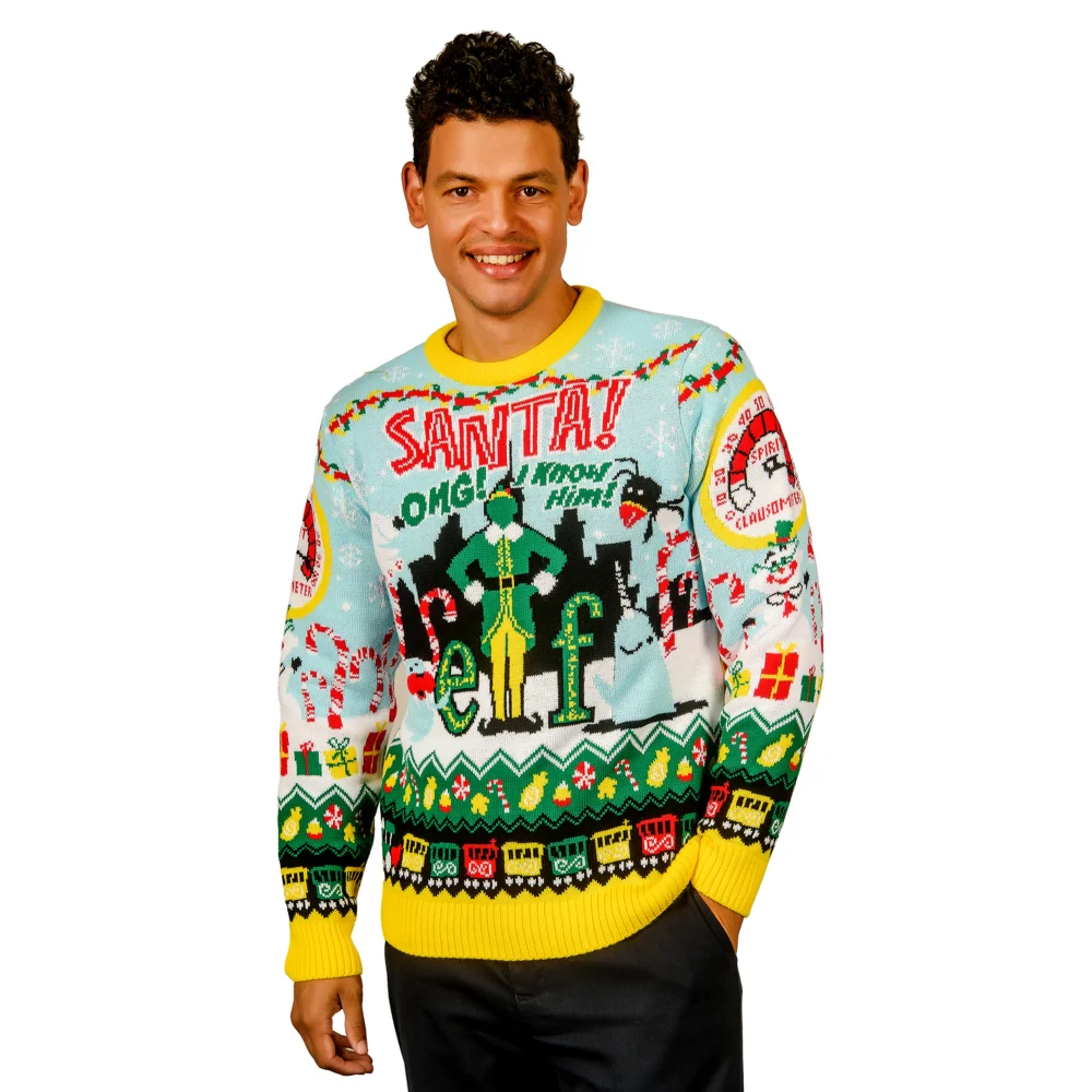 Elf OMG! I Know Him! Knitted Christmas Jumper - XXL Bild 1