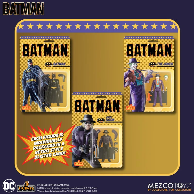 MEZCO BATMAN (1989) 5 POINTS FIGURE DELUXE SET Bild 1