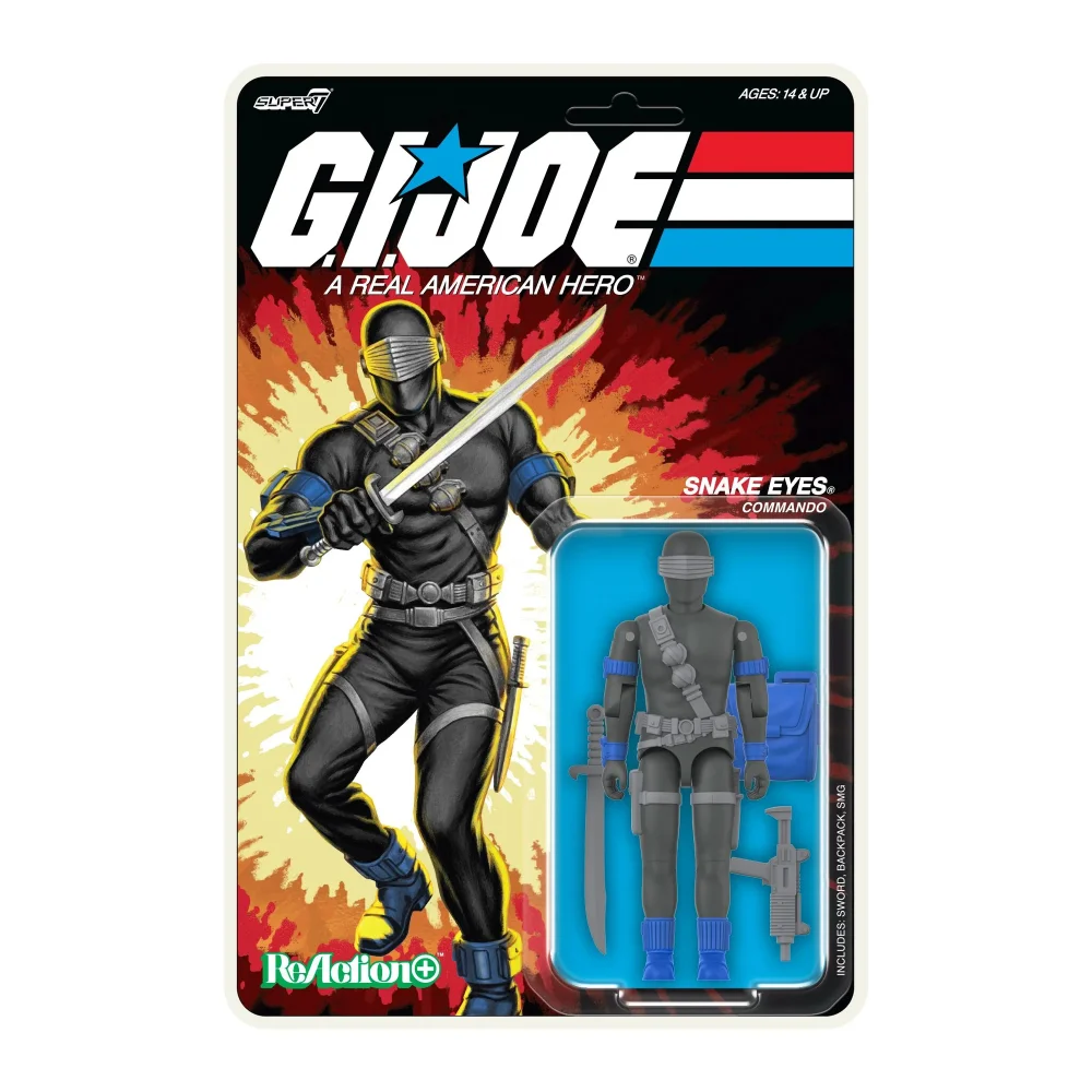 Super7 G.I. Joe ReAction+ Wave 1 - Snake Eyes (Comic) Action Figure Bild 1