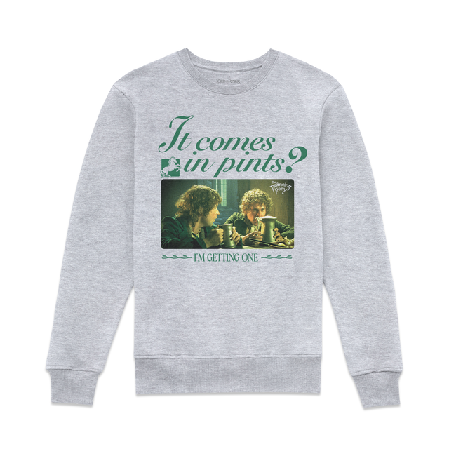 Lord Of The Rings It Comes In Pints Sweatshirt - Grey