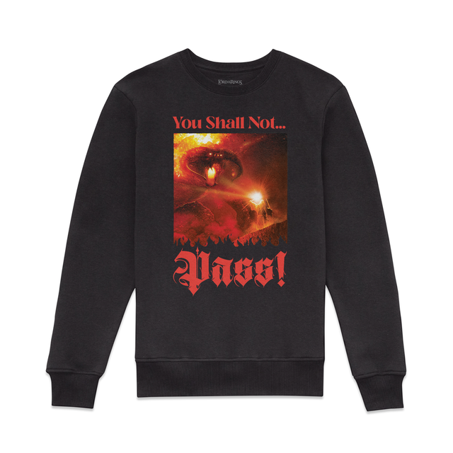 Lord Of The Rings You Shall Not Pass Sweatshirt - Black