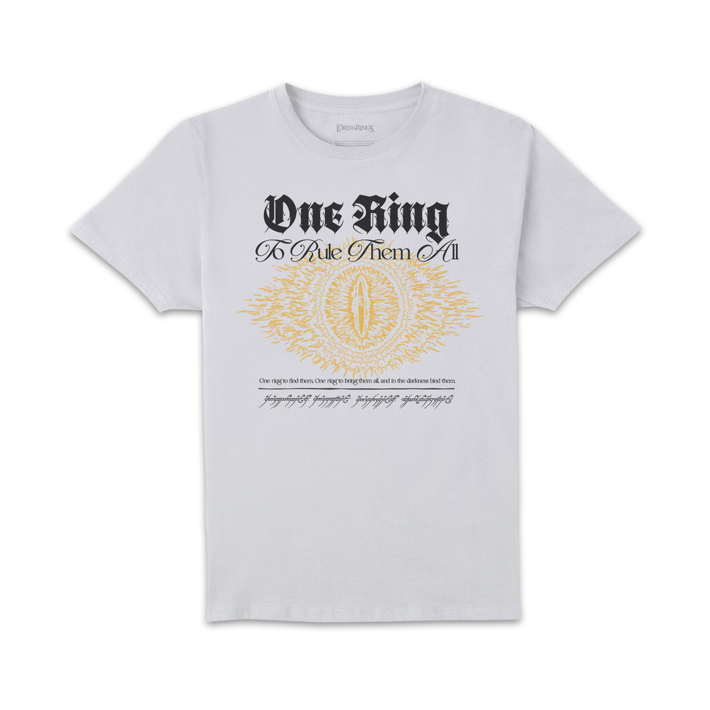 Lord Of The Rings One Ring Unisex T-Shirt - White - XL Bild 1