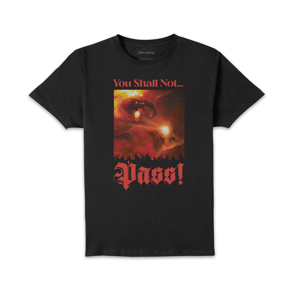 Lord Of The Rings You Shall Not Pass Unisex T-Shirt - Black - 5XL Bild 1