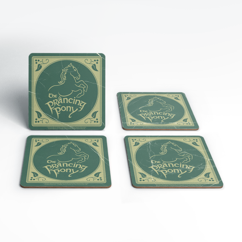Lord Of The Rings The Prancing Pony Beer Mat Style Coaster Set Bild 1