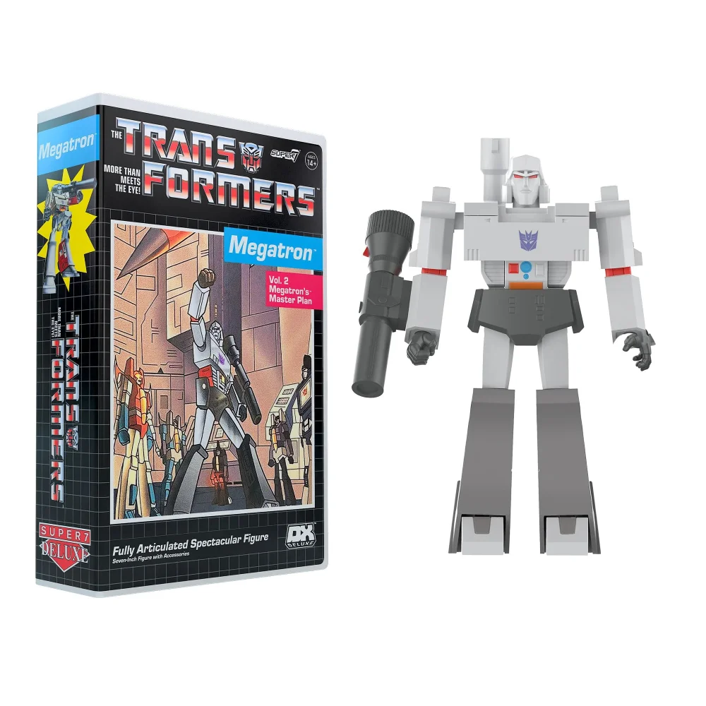 Super7 Transformers Megatron Deluxe Figure with VHS Style Packaging Bild 1