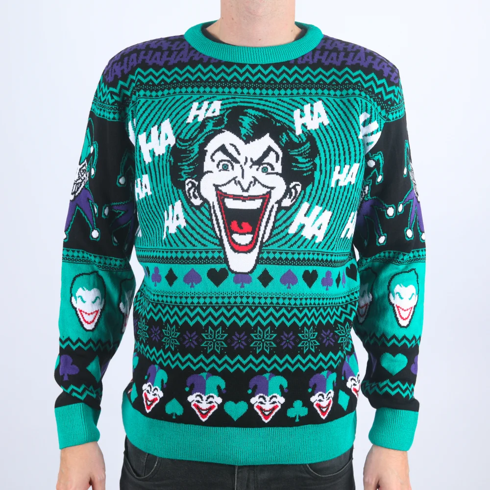 The Joker Ha-Ha-Happy Holidays Knitted Christmas Jumper - L Bild 1