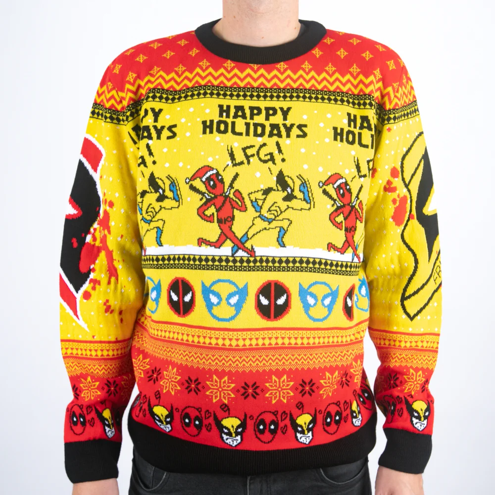 Deadpool and Wolverine Happy Holidays LFG! Knitted Christmas Jumper - XXL Bild 1