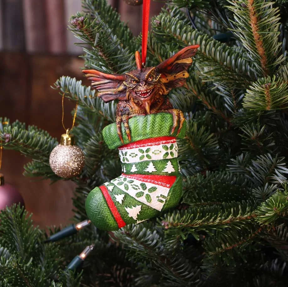 Gremlins Mohawk in Stocking Hanging Ornament 12cm Bild 1
