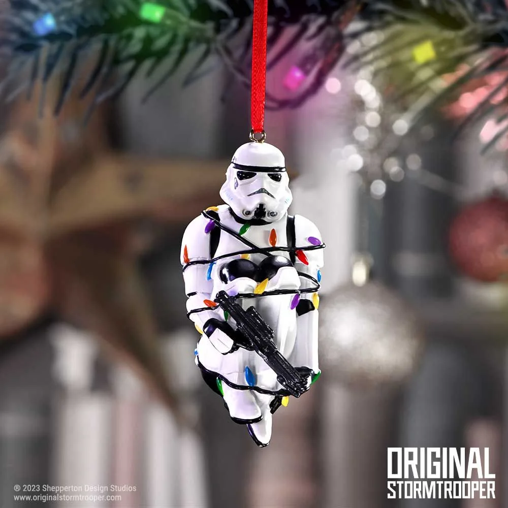 Original Stormtrooper In Fairy Lights Hanging Ornament 9cm Bild 1