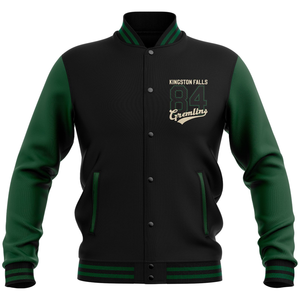 Gremlins Stripe Collegiate Varsity Jacket - Black/Green - XL Bild 1