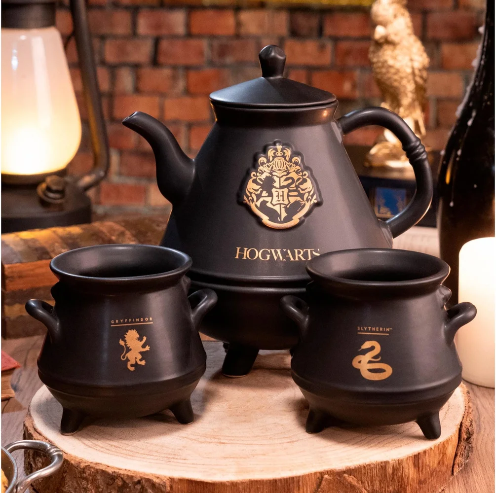 Harry Potter Hogwarts Cauldron Ceramic Premium Teapot & Mugs Set Bild 1
