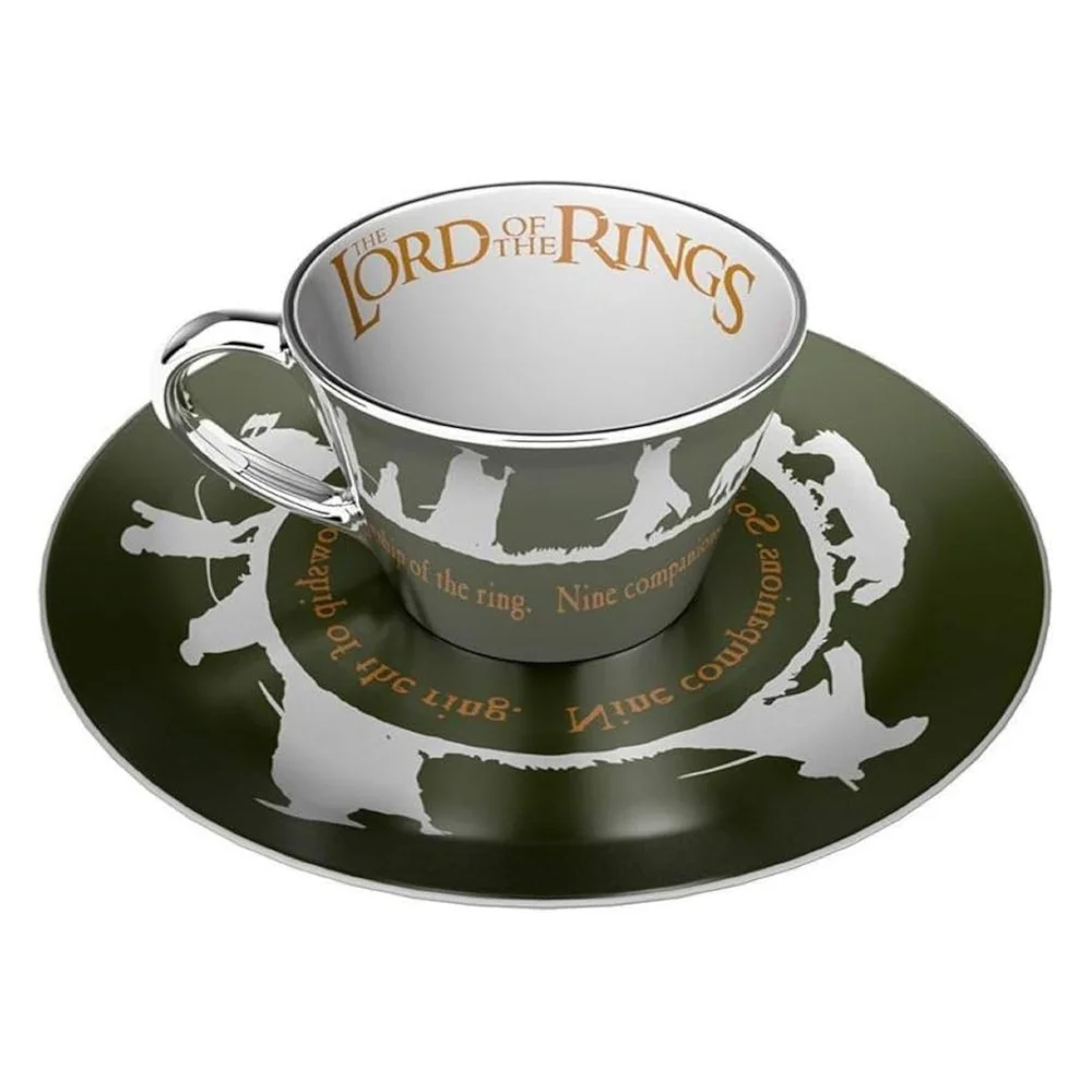 The Lord of The Rings Fellowship Collectors Plate & Mirror Mug Set Bild 1