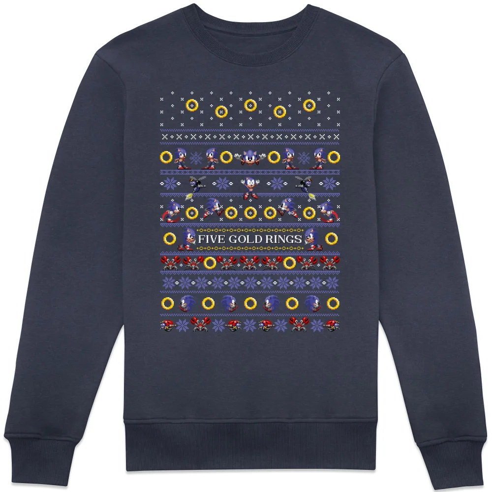 SONIC THE HEDGEHOG Five Gold Rings Sweatshirt - Navy - XXL Bild 1