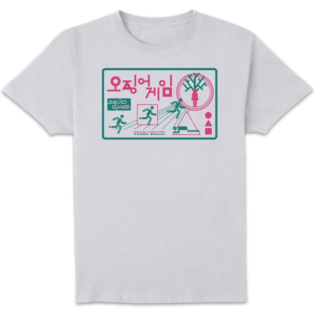 Squid Game Red Light Green Light Men's T-Shirt - White - 3XL Bild 1