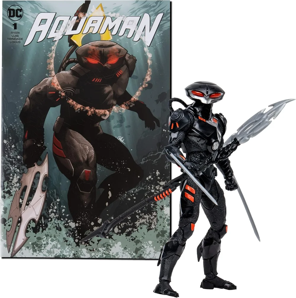 DC DIRECT 7IN FIGURE WITH COMIC - AQUAMAN WV3 - BLACK MANTA Bild 1