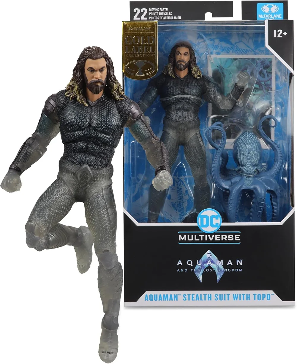 DC AQUAMAN 2 MOVIE 7IN - AQUAMAN (STEALTH SUIT WITH TOPO)(GOLD LABEL) Bild 1