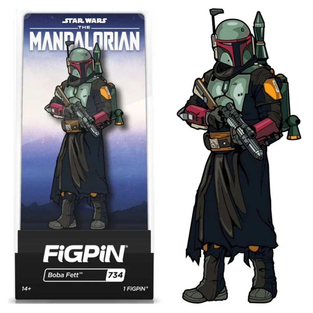 FiGPiN Star Wars The Mandalorian Boba Fett 3" Enamel Pin #734 Bild 1