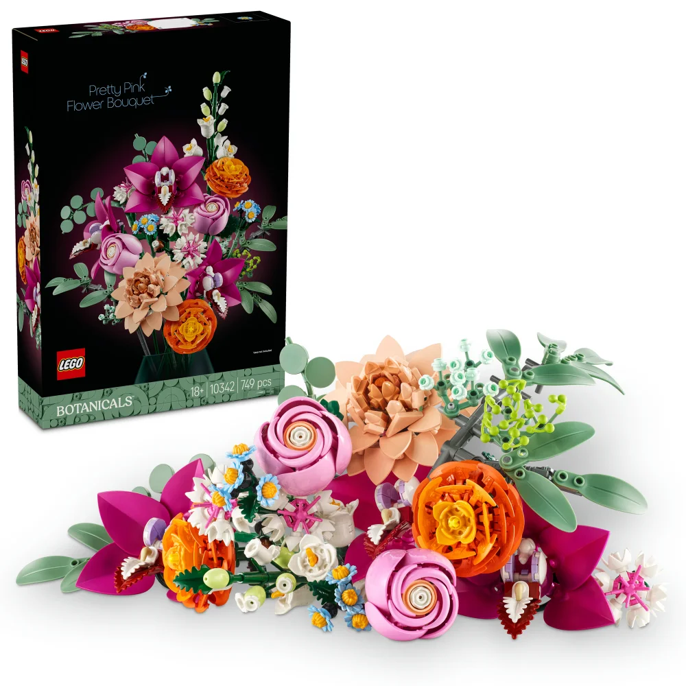 LEGO Botanicals Pretty Pink Flower Bouquet Decor Set 10342 Bild 1