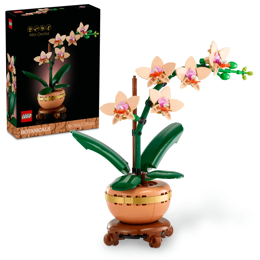 LEGO® Botanicals Mini Orchid Plant Gift, Home Decor Building Kit for Adults 10343 Bild 1