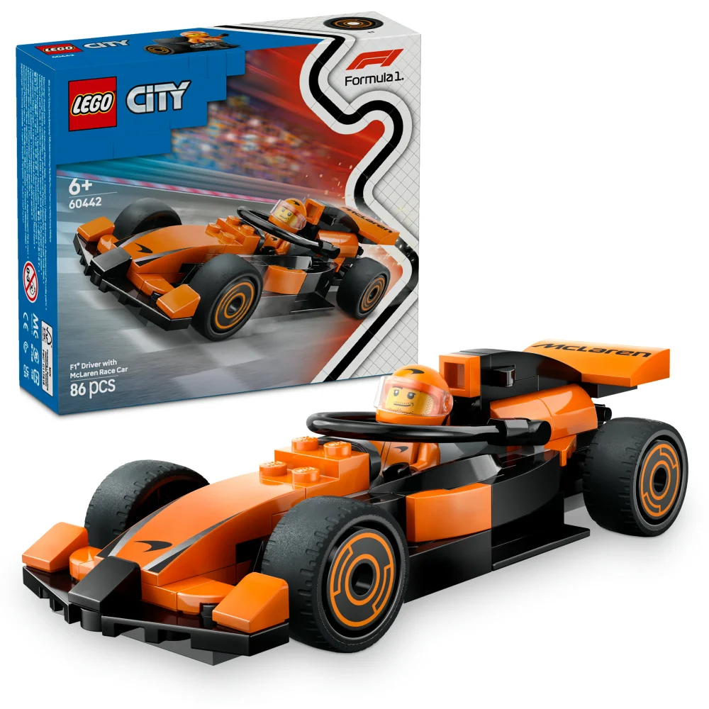 LEGO® City F1® Driver with McLaren Race Car Mini Vehicle Toy Playset 60442 Bild 1