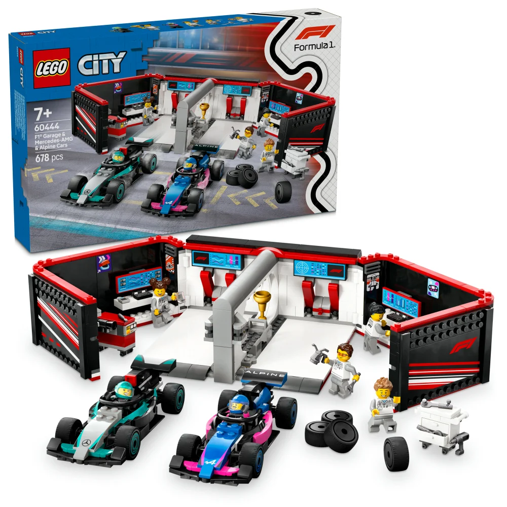 LEGO® City F1® Garage & Mercedes-AMG & Alpine Cars Toy Playset 60444 Bild 1