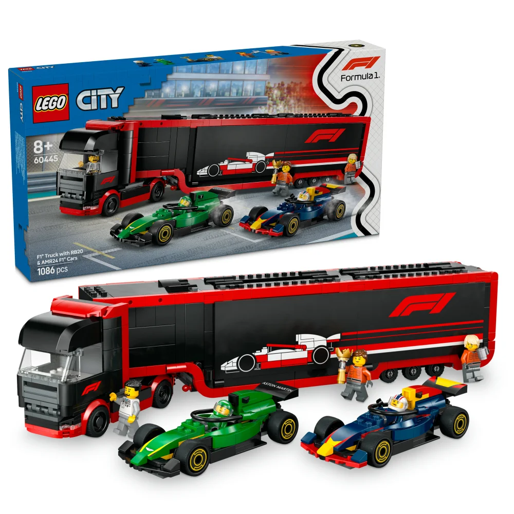 LEGO® City F1® Truck with RB20 & AMR24 F1® Cars Toy Race Vehicle Transporter Playset 60445 Bild 1