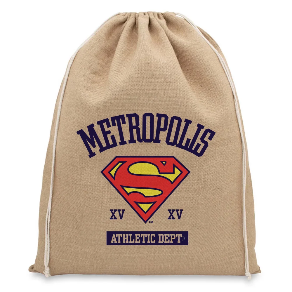 Superman Metropolis Athletic Department Christmas Hessian Sack Bild 1