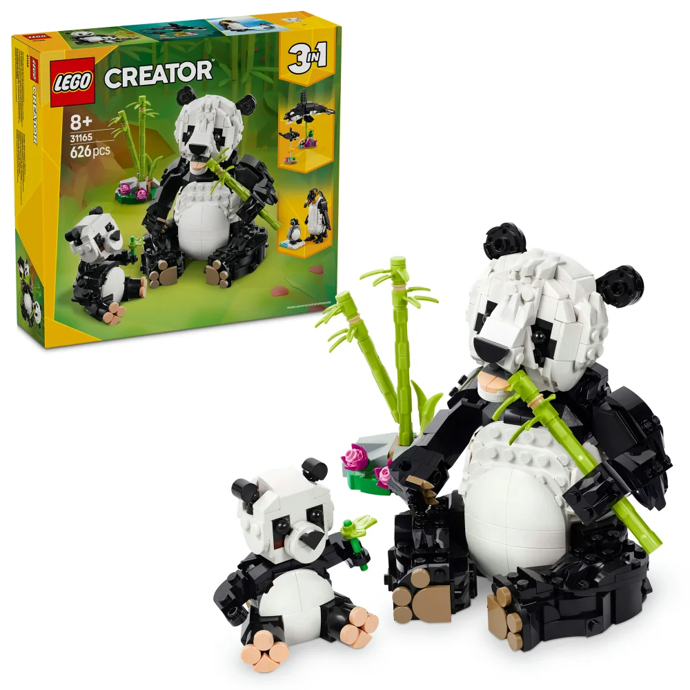 LEGO Creator 3in1 Wild Animals: Panda Family Toy Set 31165 Bild 1