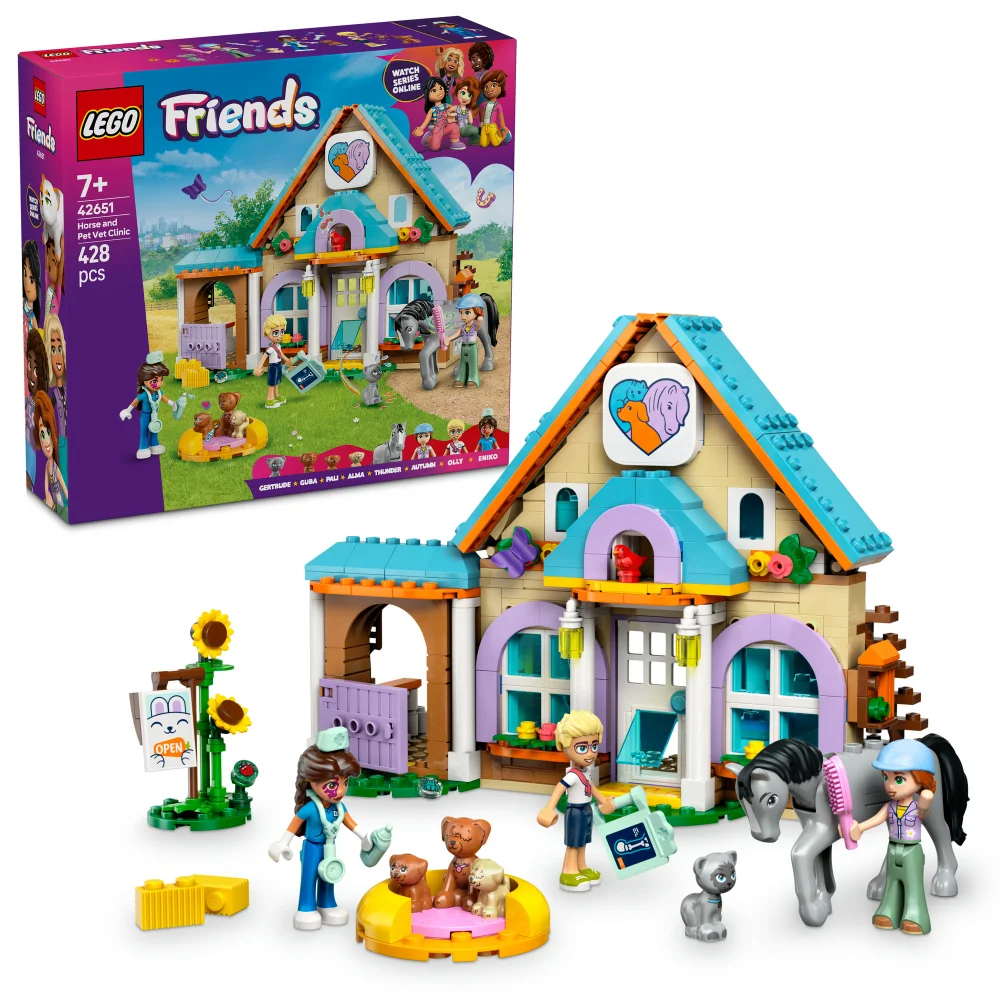 LEGO® Friends Horse and Pet Vet Clinic Pretend-Play Toy 42651 Bild 1