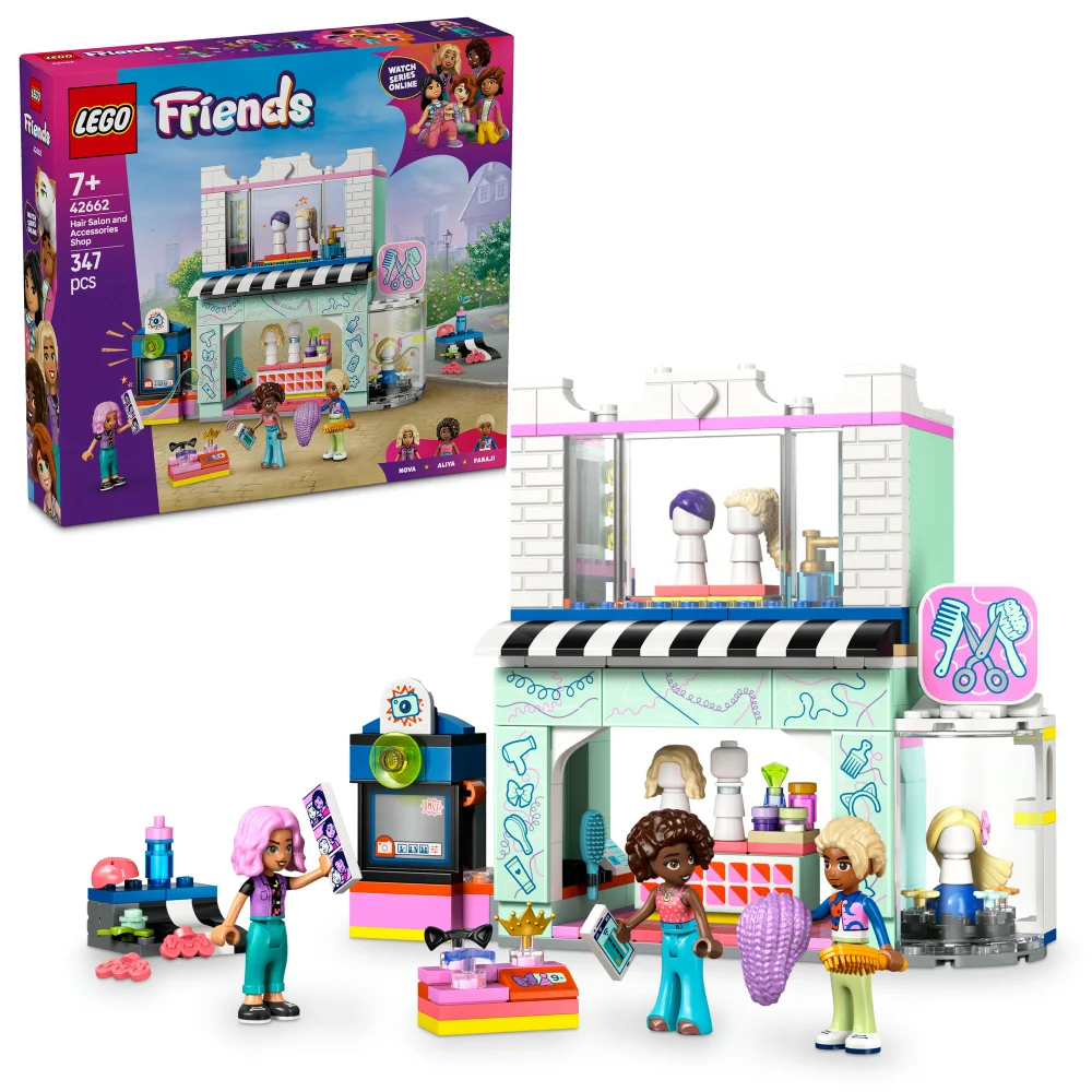 LEGO® Friends Hair Salon and Accessories Shop, Creative Pretend-Play Building Toy Set 42662 Bild 1