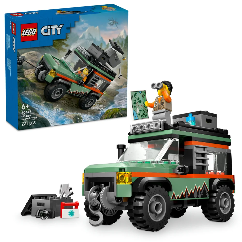 LEGO City Off-Road 4x4 Mountain Truck, Toy Vehicle Set 60447 Bild 1