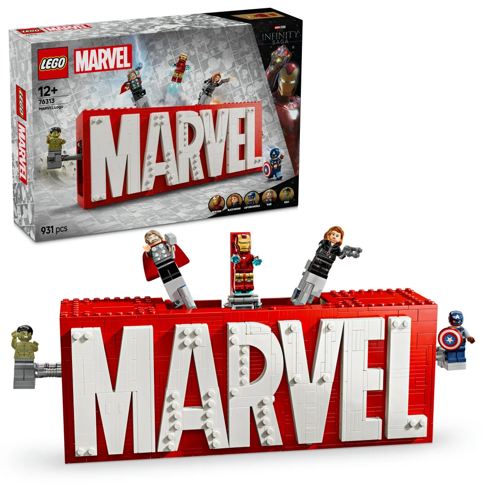 LEGO Marvel: MARVEL Logo & Minifigures Building Toy 76313 Bild 1