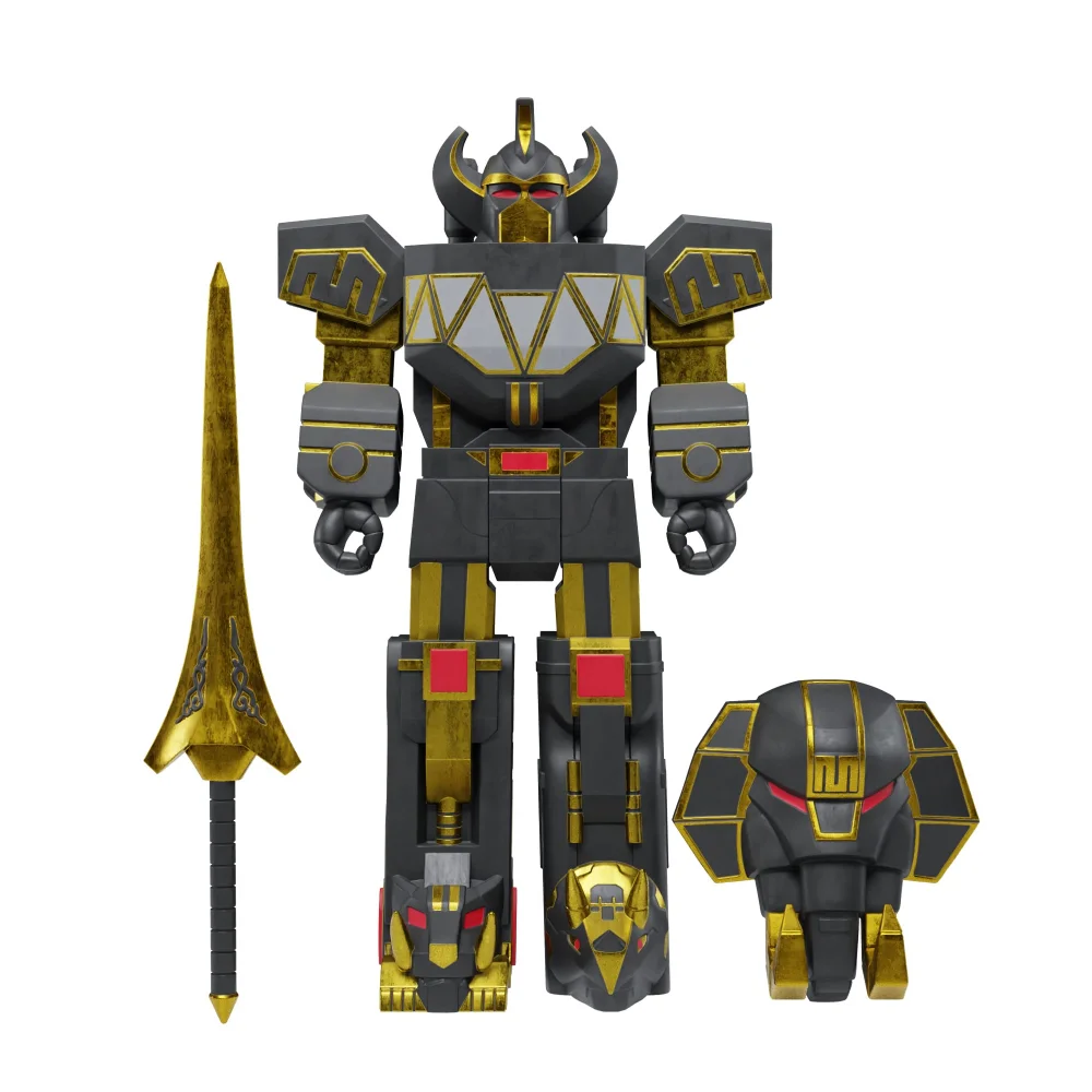 Super7 Power Rangers W1 - Megazord Black and Gold ReAction Figure Bild 1