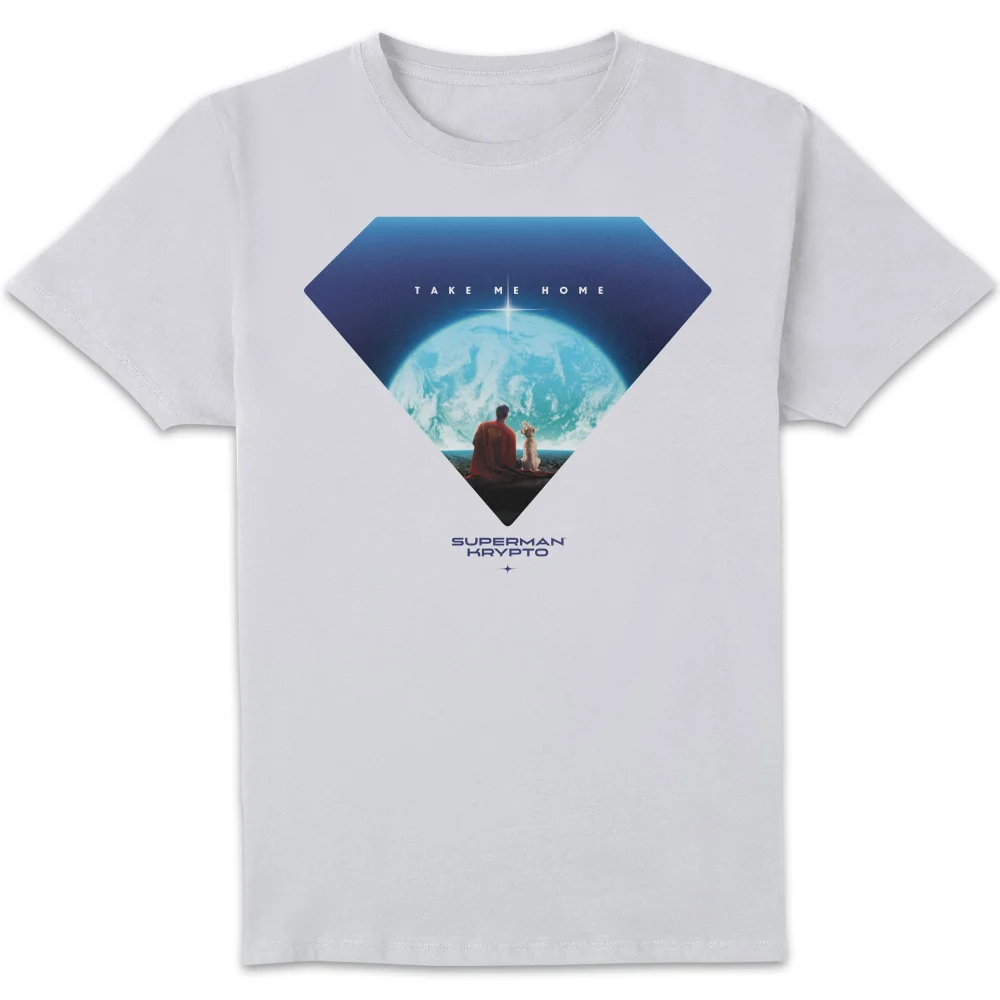 Superman Earth View Unisex T-Shirt - White - S Bild 1