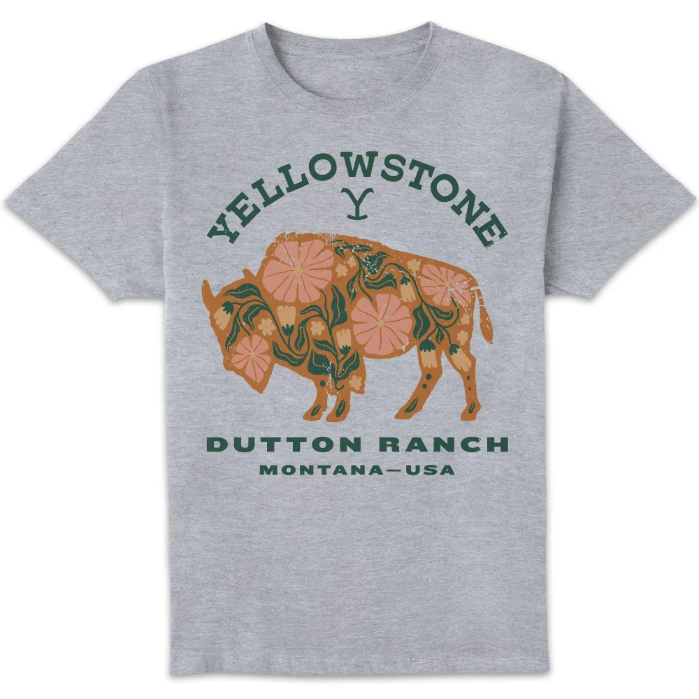 Yellowstone Buffalo Unisex T-Shirt - Grey - S Bild 1