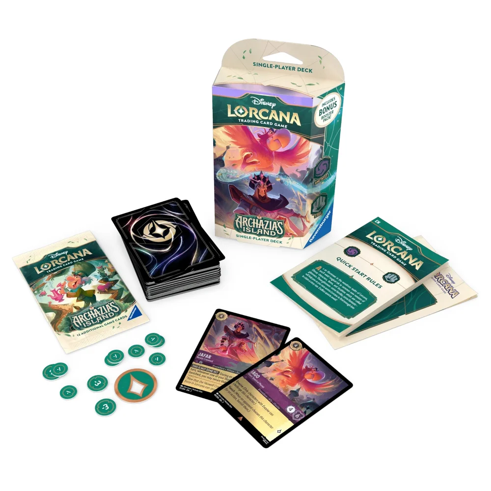 Disney Lorcana Trading Card Game Archazia's Island Amethyst & Steel Starter Deck Bild 1