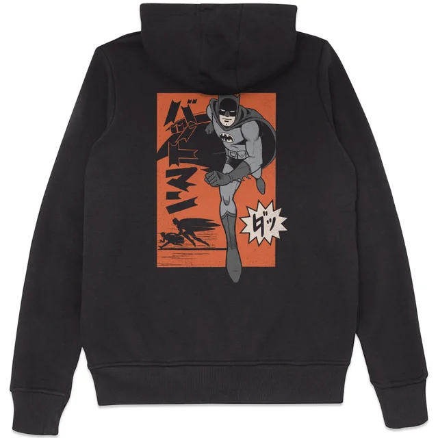Batman Japanese Logo Hoodie - Black