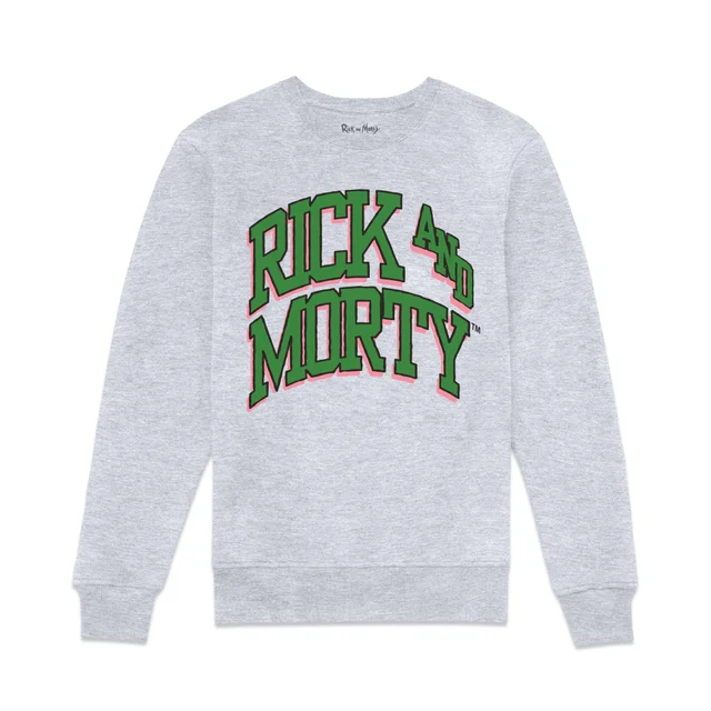 Rick and Morty Varsity Sweatshirt - Grey
