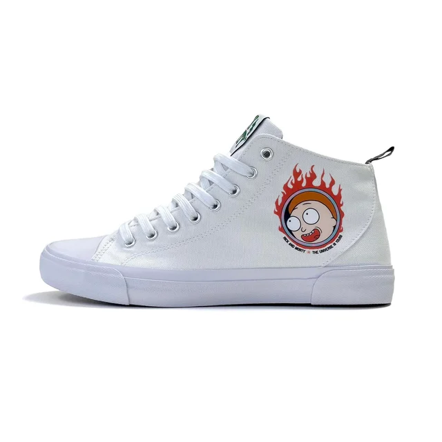 AKEDO x Rick & Morty Varsity Signature High Top - White