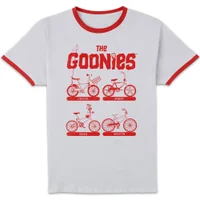 The Goonies Bikes Unisex Ringer T-Shirt - White/Red