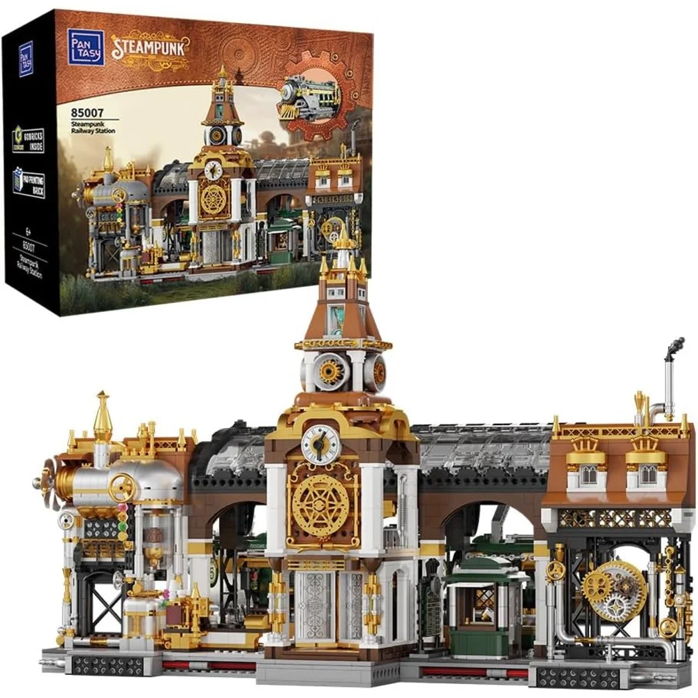 Original-Steampunk Series Construction Set Steampunk Railway Station 36 cm Bild 1