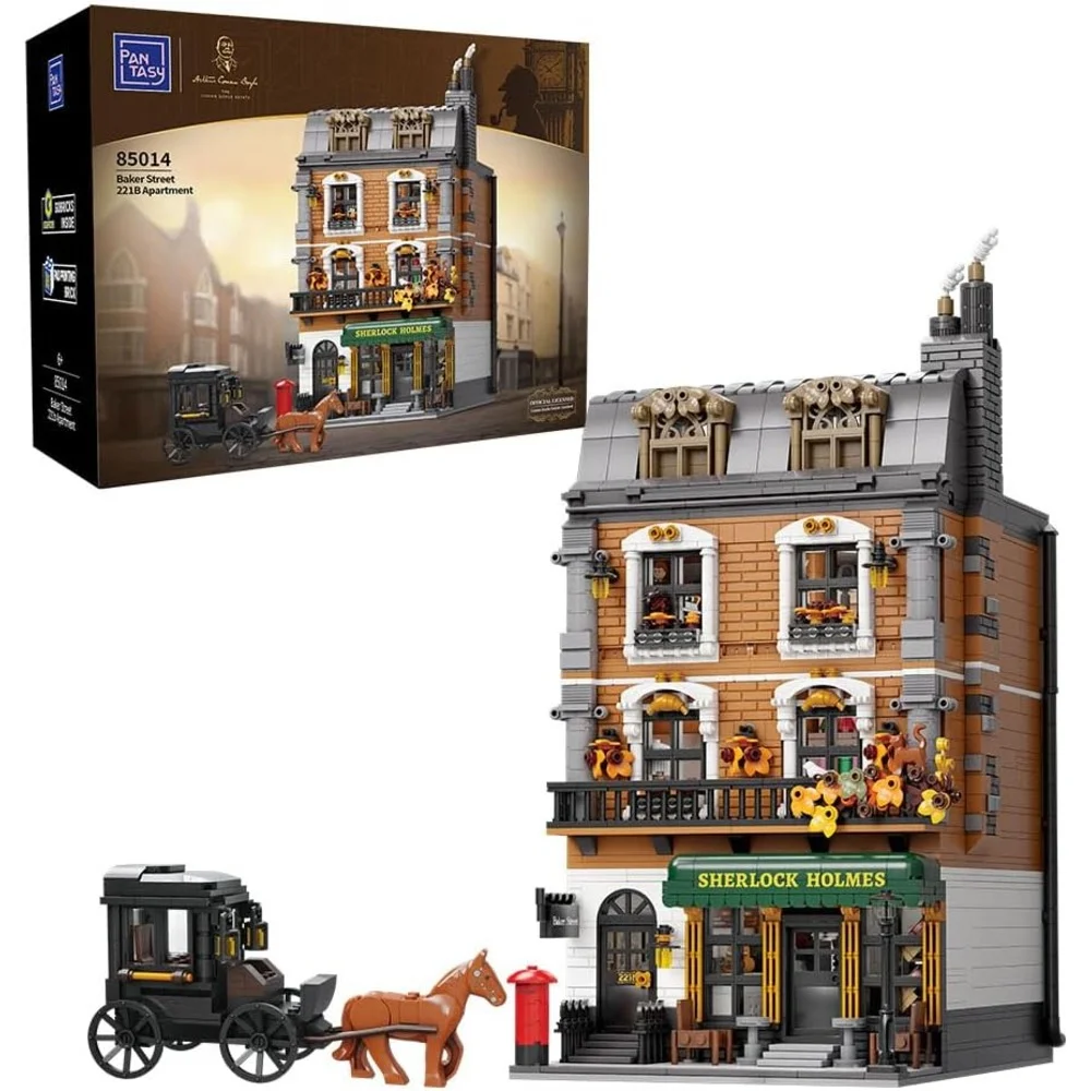 Sherlock Holmes Construction Set Baker Street 221B Apartment 42 cm Bild 1