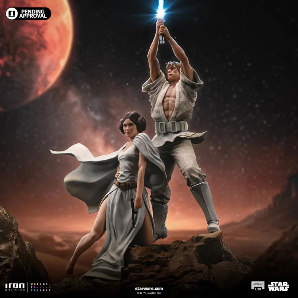 Iron Studios Star Wars Luke and Leia Deluxe Art Scale 1/10 Statue Bild 1