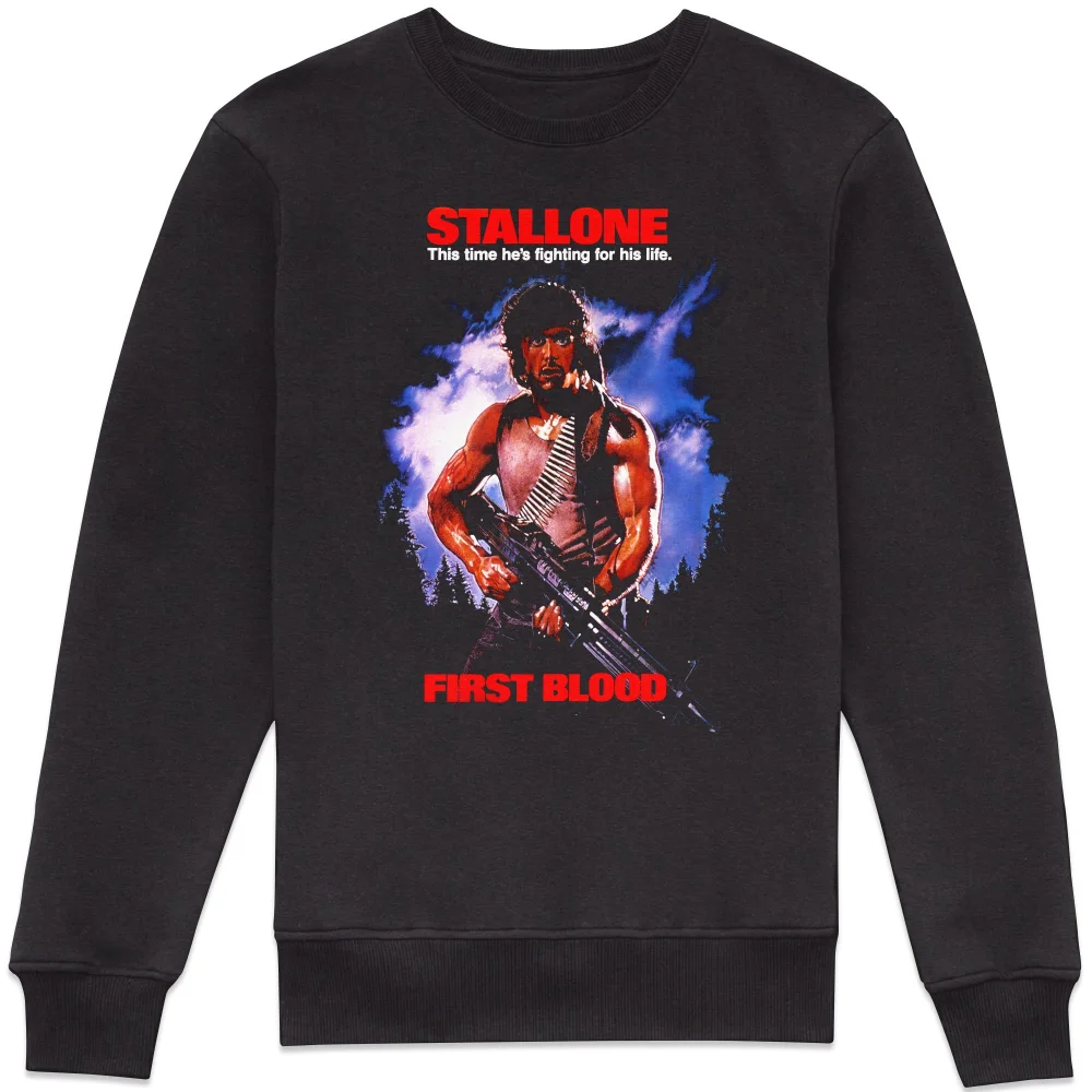 Rambo First Blood Classic Poster Sweatshirt - Black - 4XL Bild 1