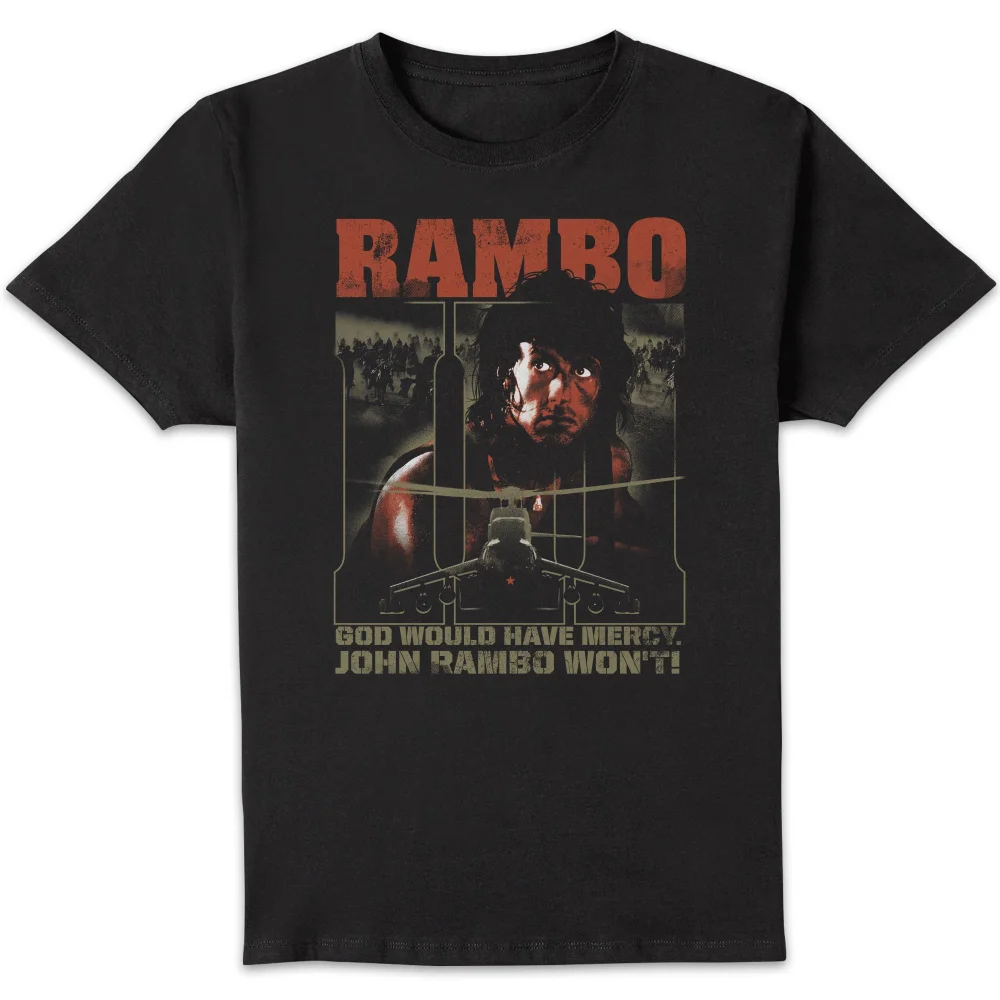 Rambo 3 No Mercy Unisex T-Shirt - Black - S Bild 1