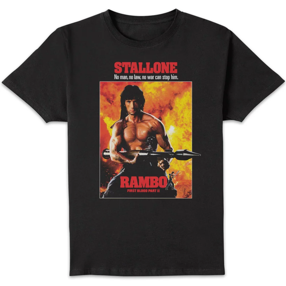 Rambo First Blood Part II Classic Poster Unisex T-Shirt - Black - S Bild 1