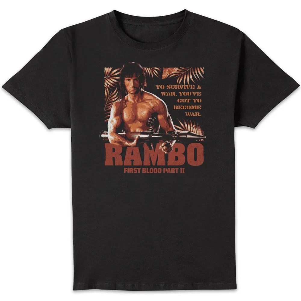 Rambo First Blood Part II Guerilla Warfare Unisex T-Shirt - Black - S Bild 1