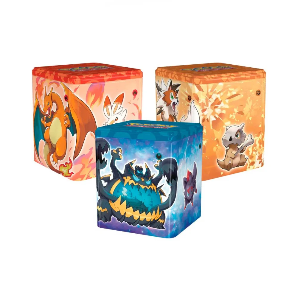 Pokemon TCG: Stacking Tin Fighting/Fire/Darkness Assortment Bild 1