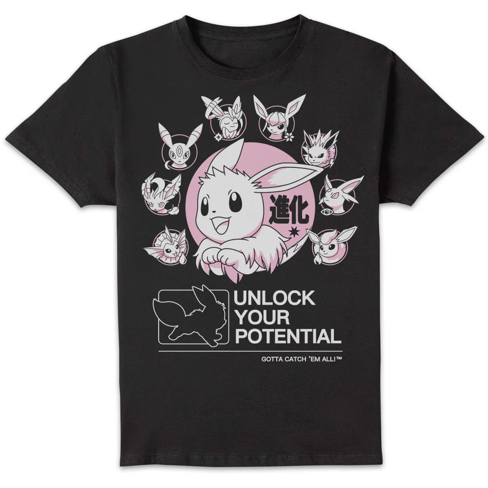 Pokémon Circle Of Eevee Evolutions Unisex T-Shirt - Black - S Bild 1