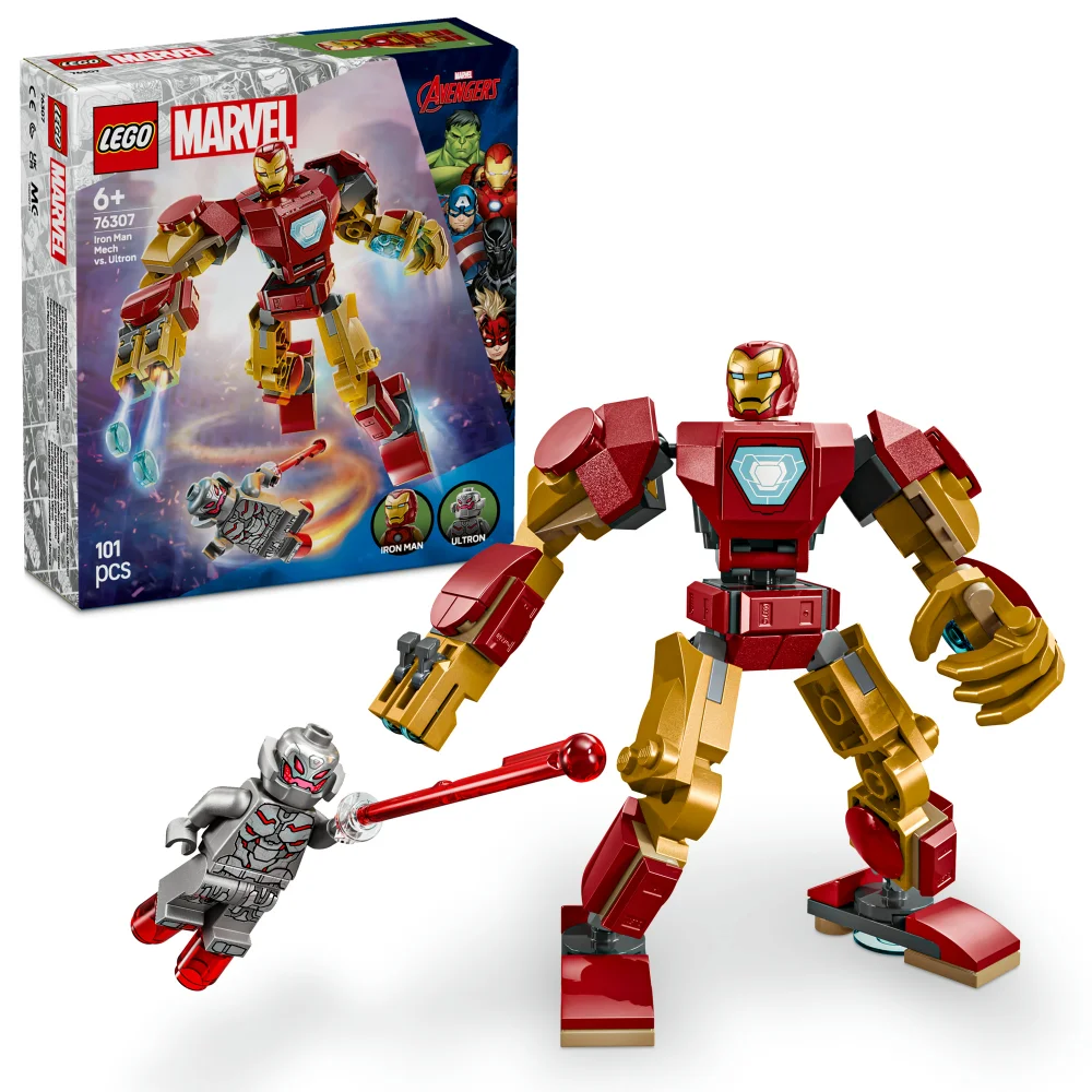 LEGO Marvel Iron Man Mech vs. Ultron Building Toy Set 76307 Bild 1